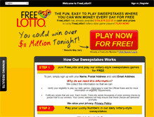 Tablet Screenshot of freelotto.com